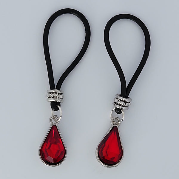 Royal Ruby Tear Drop Nipple Nooses - Gear For The Bold