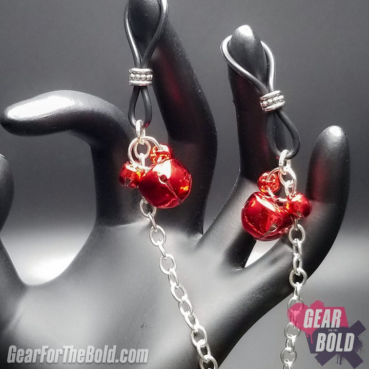 Chained Cherry Triple Bell - 10" Chain - Nipple Nooses | Gear For The Bold