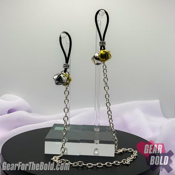 Chained Silver + Gold Christmas Bells Nipple Nooses | Gear For The Bold