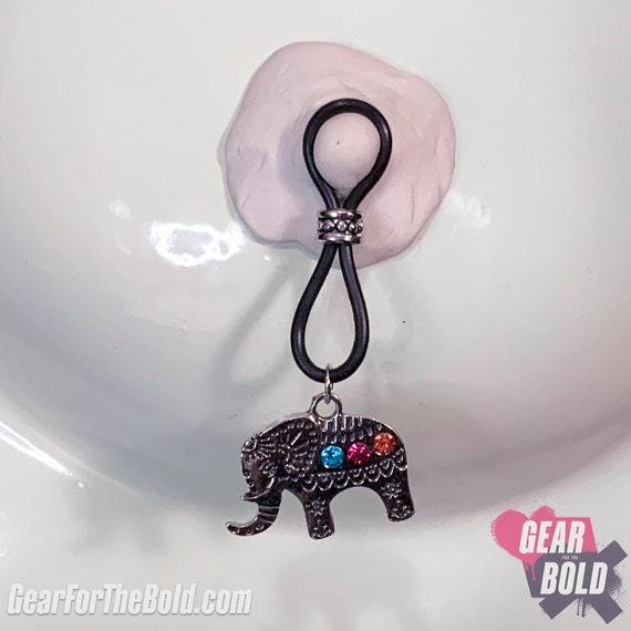 Decorated Elephant Nipple Nooses - Adjustable Loop / Non Piercing Nipple Ring Jewelry - Gear For The Bold