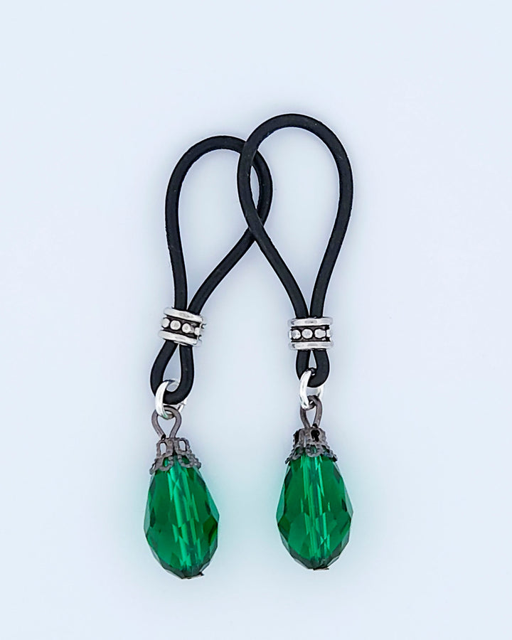 Faceted Teal Drop Nipple Nooses | Gear For The Bold