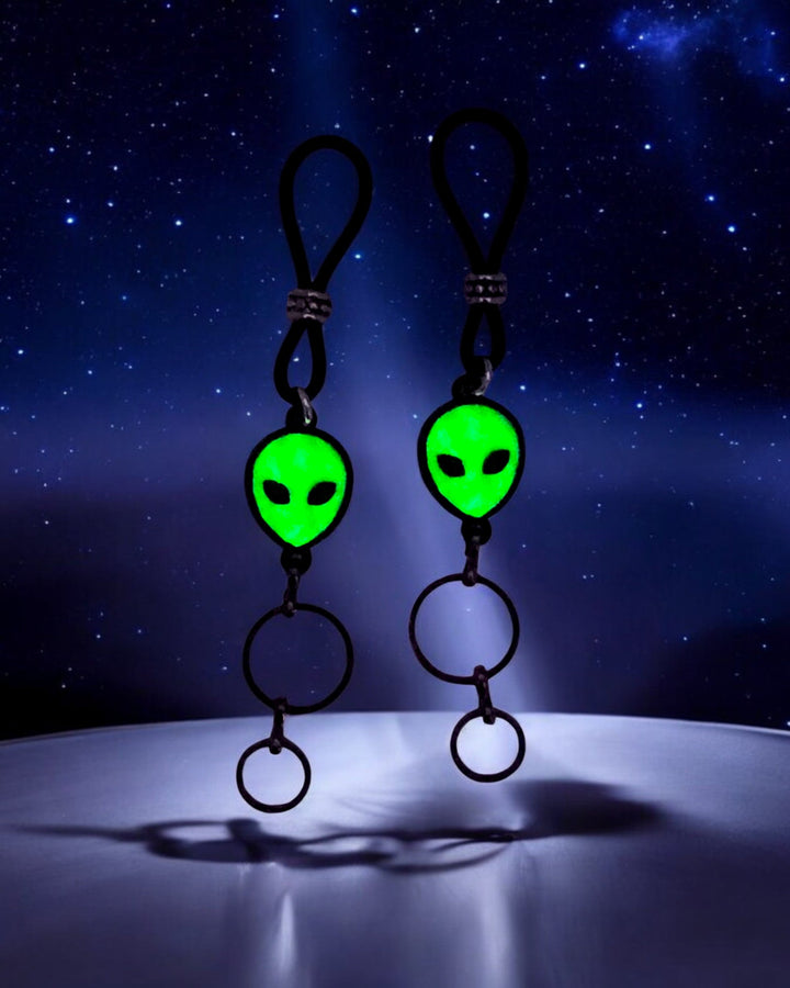 Glow - In - The - Dark Alien Head Nipple Nooses | Gear For The Bold