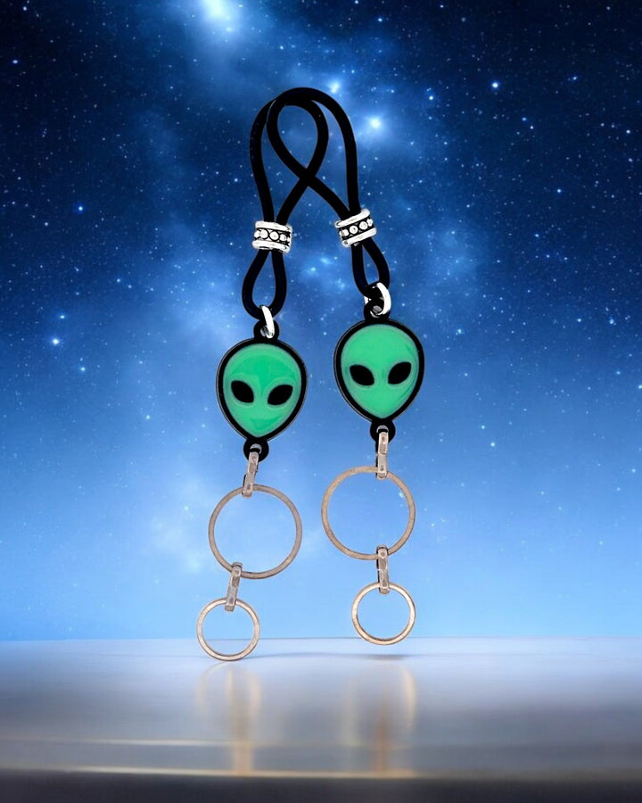 Glow - In - The - Dark Alien Head Nipple Nooses | Gear For The Bold