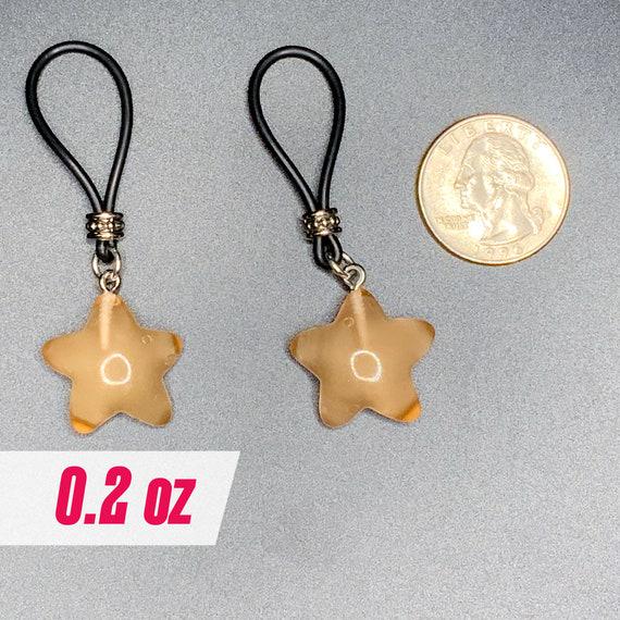 Glow - In - The - Dark Orange Stars Nipple Nooses | Gear For The Bold