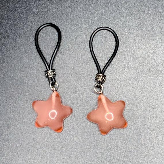 Glow - In - The - Dark Peach Stars Nipple Nooses | Gear For The Bold