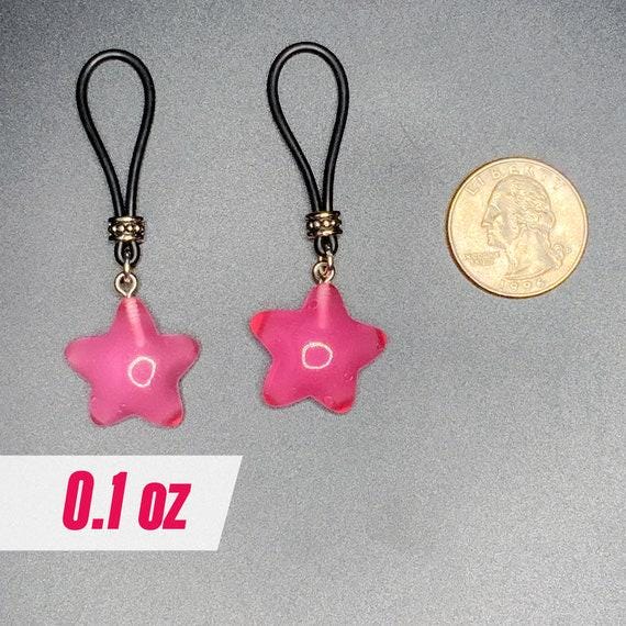 Glow - In - The - Dark Pink Stars Nipple Nooses | Gear For The Bold