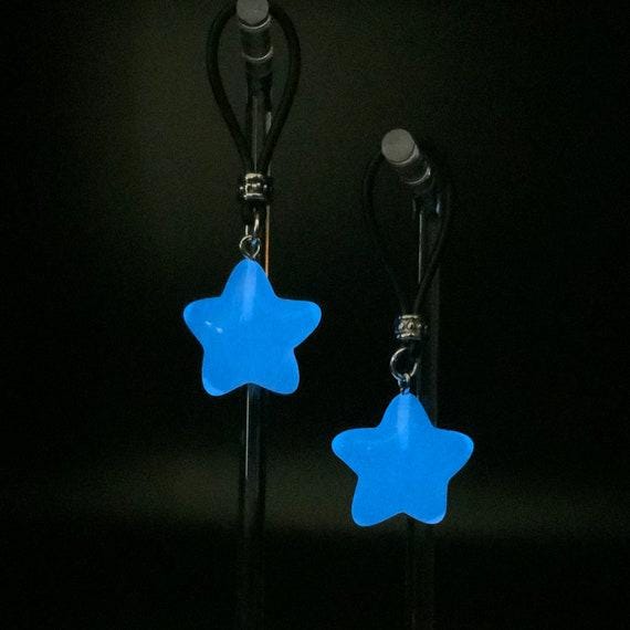 Glow - In - The - Dark Purple Stars Nipple Nooses | Gear For The Bold