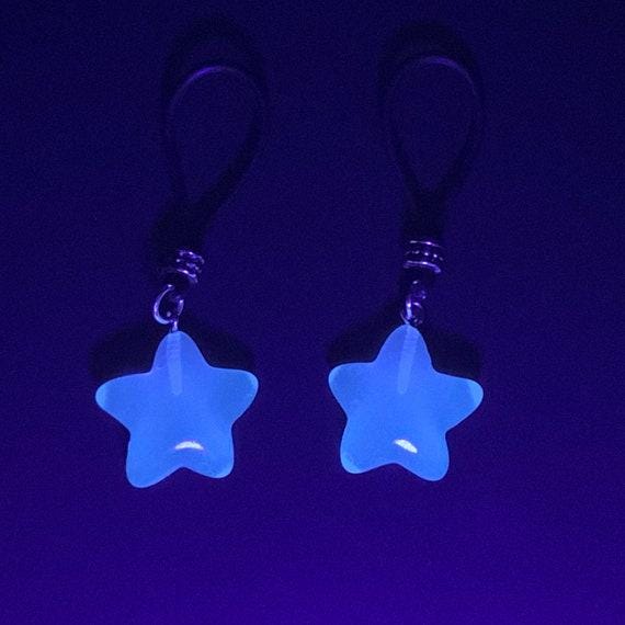 Glow - In - The - Dark Purple Stars Nipple Nooses | Gear For The Bold