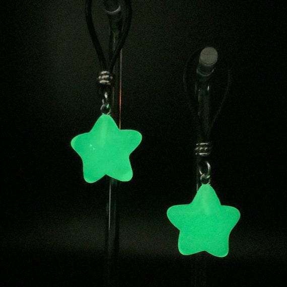 Glow - In - The - Dark White Stars Nipple Nooses | Gear For The Bold