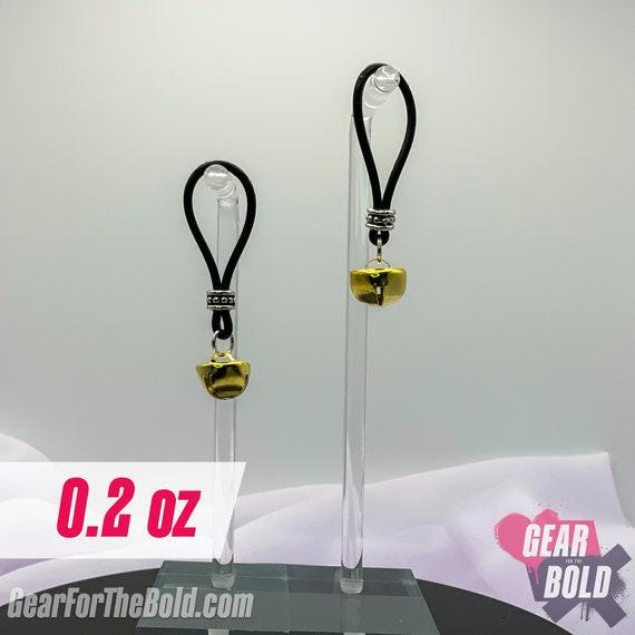 Golden Christmas Bells Nipple Nooses - Adjustable Loop / Non Piercing Nipple Ring Jewelry - Gear For The Bold