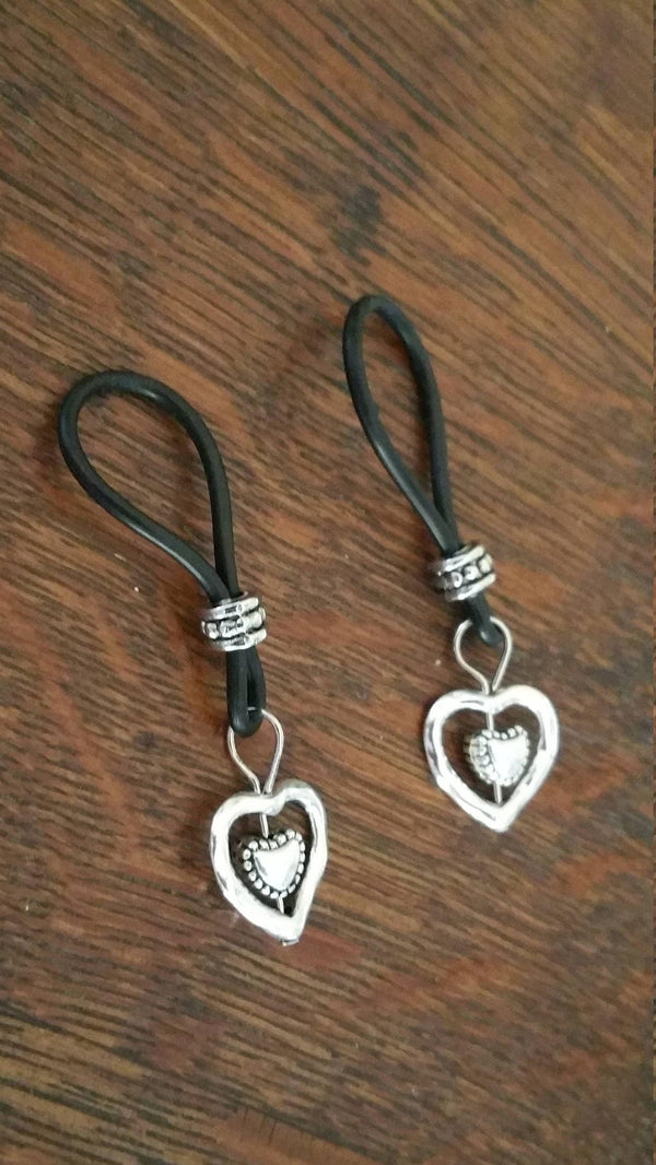 Heart to Heart Nipple Nooses - Adjustable Loop / Non Piercing Nipple Ring Jewelry - Gear For The Bold