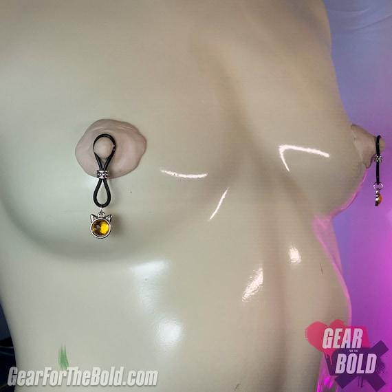 Hey Kitty Sunshine Nipple Nooses - Adjustable Loop / Non Piercing Nipple Ring Jewelry - Gear For The Bold