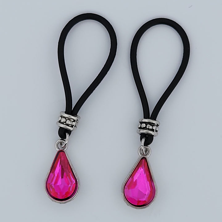 Hot Pink Magic Nipple Nooses - Adjustable Loop / Non Piercing Nipple Ring Jewelry - Gear For The Bold