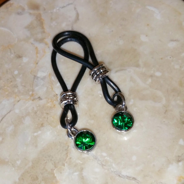 Emerald Green Tone Nipple Nooses - GearfortheBold - Sparkling Stones