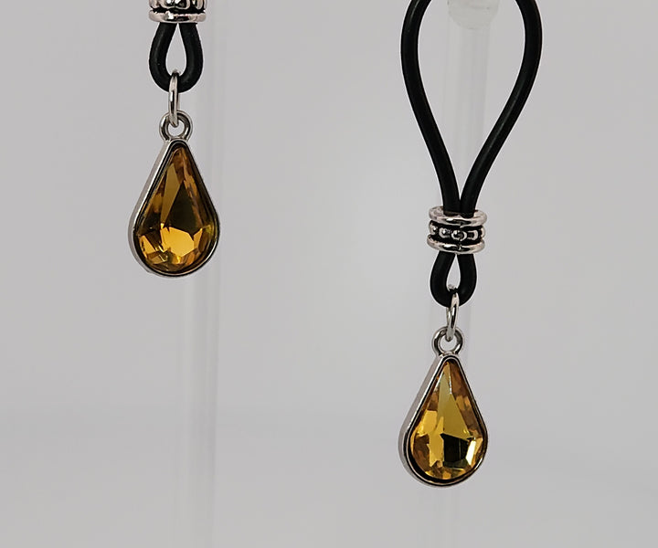 Canary Tear Drop Nipple Nooses - GearfortheBold - Sparkling Stones