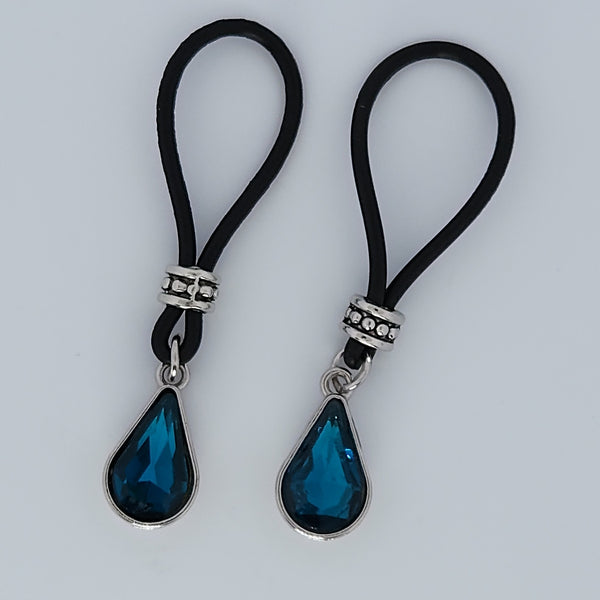 London Blue Teardrop Nipple Nooses - GearfortheBold - Sparkling Stones