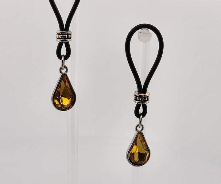 Canary Tear Drop Nipple Nooses - GearfortheBold - Sparkling Stones