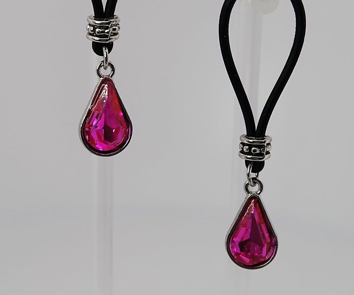 Hot Pink Magic Nipple Nooses - Adjustable Loop / Non Piercing Nipple Ring Jewelry - GearfortheBold - Sparkling Stones