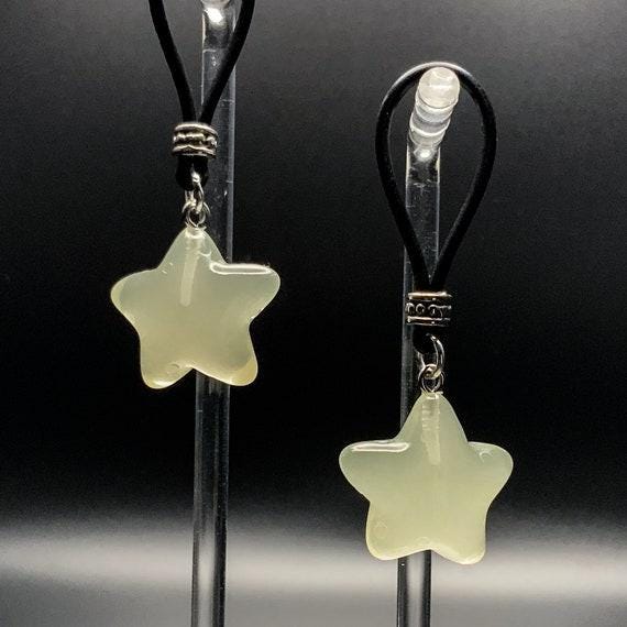 Glow - In - The - Dark White Stars Nipple Nooses | Gear For The Bold