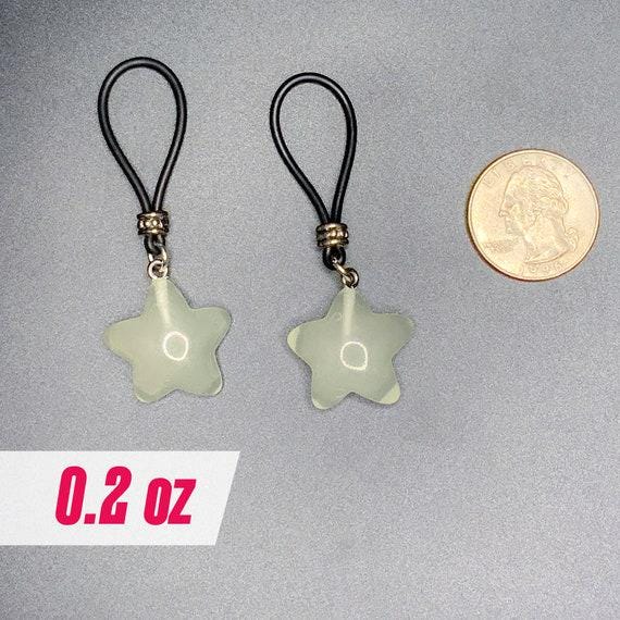 Glow - In - The - Dark White Stars Nipple Nooses | Gear For The Bold