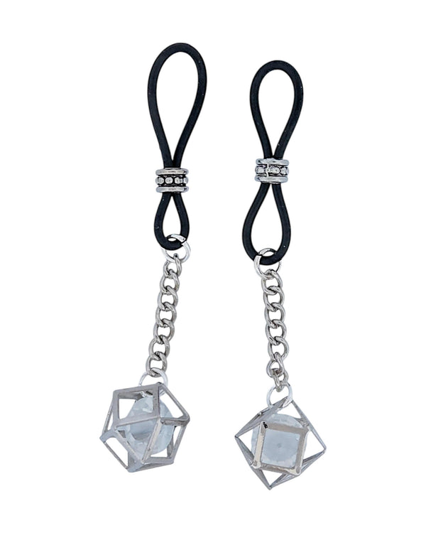 Dangling Caged Diamond Chain Nipple Nooses | Gear For The Bold