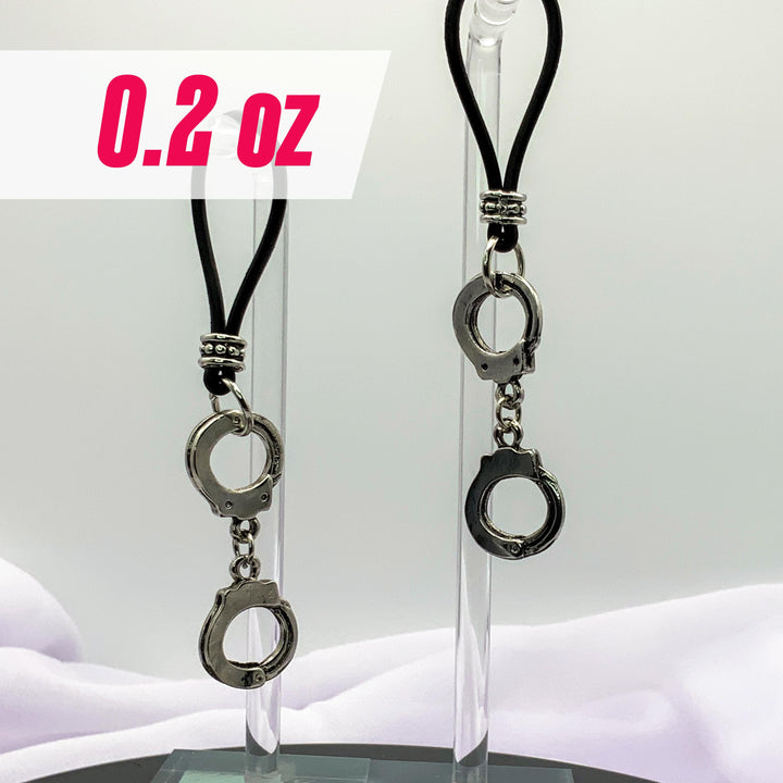 It's Cuffing Season Nipple Nooses - Adjustable Loop / Non Piercing Nipple Ring Jewelry - GearfortheBold - Handcuffs