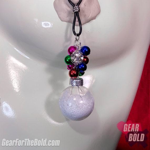 Jingle Blizzard Baubles Nipple Nooses - Adjustable Loop / Non Piercing Nipple Ring Jewelry - Gear For The Bold