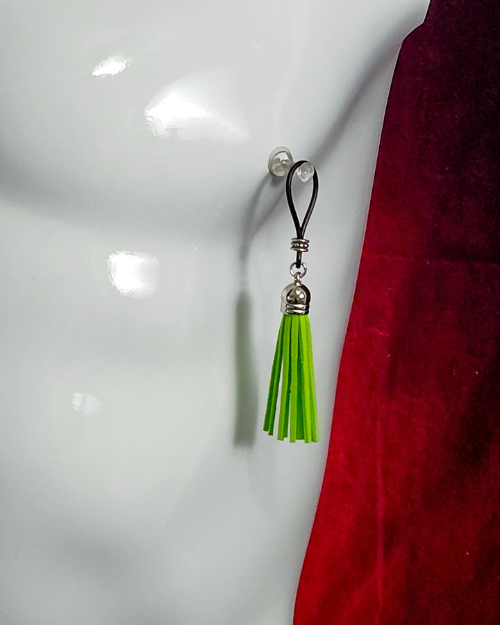 Lime Green Leather Flogger Tassel | Gear For The Bold