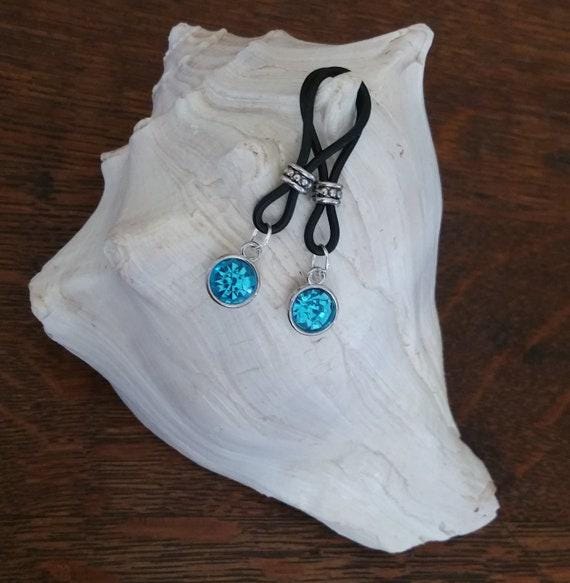 London Blue Medium Stone Nipple Nooses | Gear For The Bold