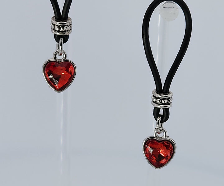 Lover Heart Nipple Nooses - Valentines Day Lover Perfect Gift - Adjustable Loop / Non Piercing Nipple Ring Jewelry - Gear For The Bold