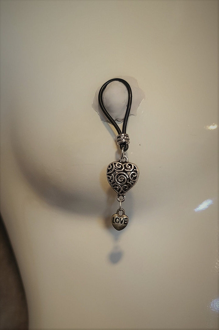 Loving Heart Nipple Nooses - Adjustable Loop / Non Piercing Nipple Ring Jewelry - Gear For The Bold