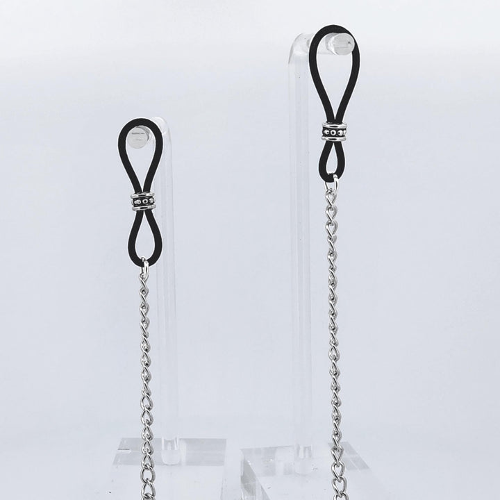 Naked Chained 10" Nipple Nooses - Adjustable Non - Piercing Nipple Jewelry 10 - inch Chain Length - Gear For The Bold