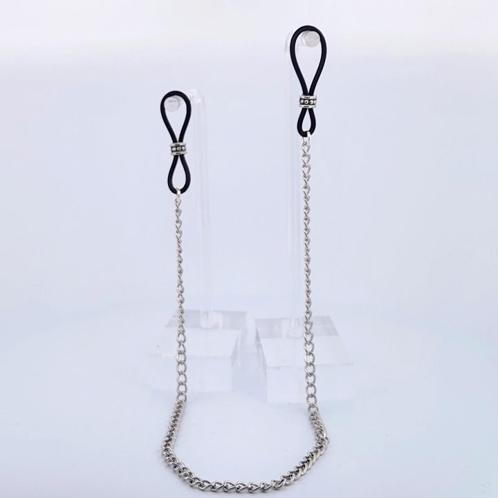 Naked Chained 10" Nipple Nooses - Adjustable Non - Piercing Nipple Jewelry 10 - inch Chain Length - Gear For The Bold