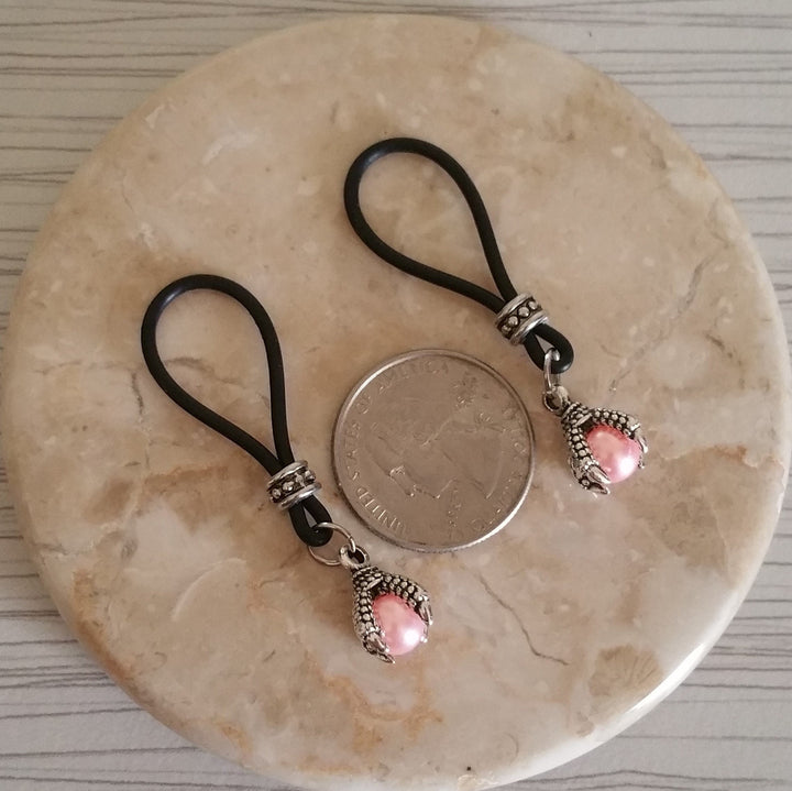 Pink Ball and Claw Nipple Nooses - Adjustable Loop / Non Piercing Nipple Ring Jewelry - Gear For The Bold