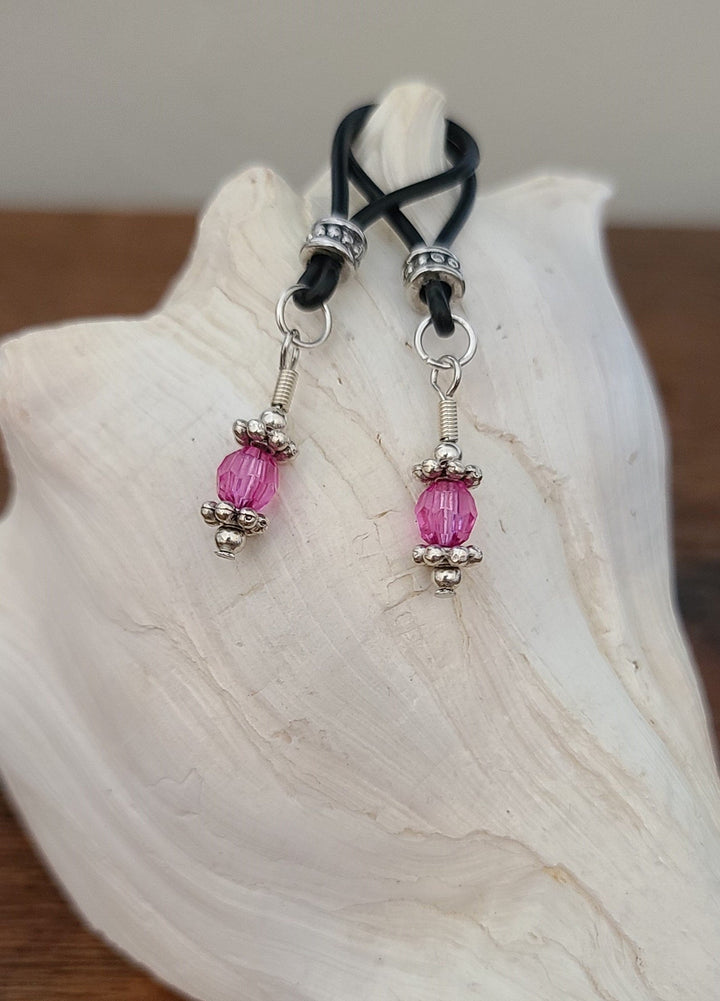 Pretty Petite Pink Nipple Nooses - Adjustable Loop / Non Piercing Nipple Ring Jewelry - Gear For The Bold