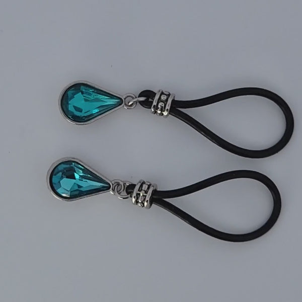 Aqua Tear Drop Nipple Nooses