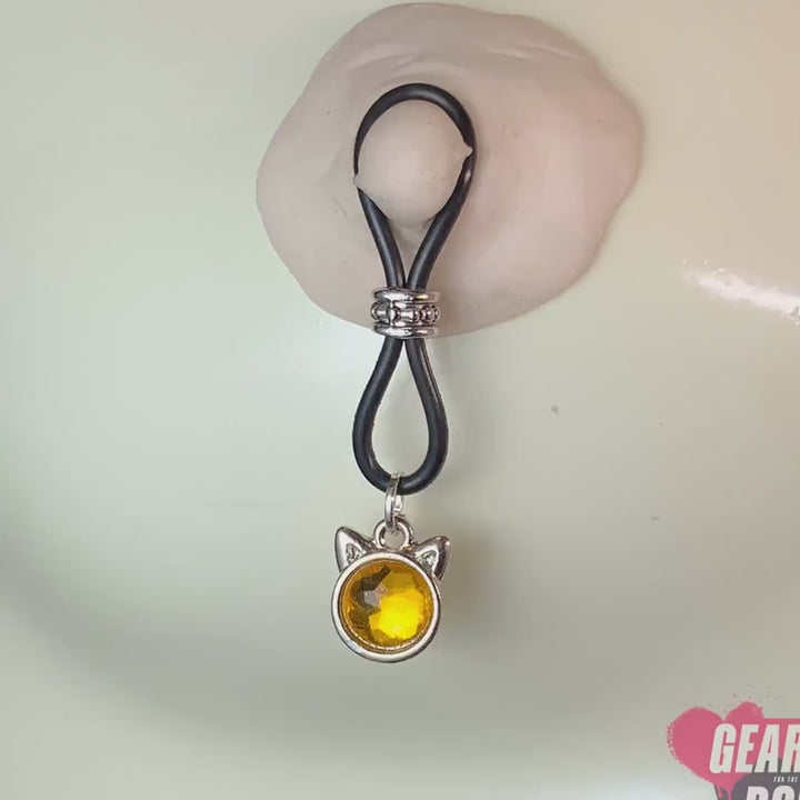 Hey Kitty Sunshine Nipple Nooses - Adjustable Loop / Non Piercing Nipple Ring Jewelry