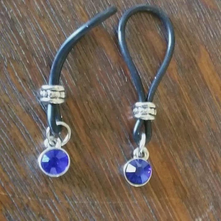 Sparkling Blue Nipple Nooses - Adjustable Loop / Non Piercing Nipple Ring Jewelry