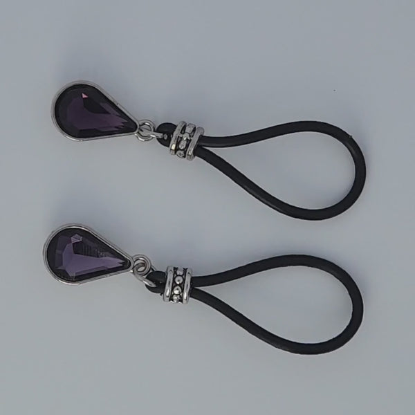 Amethyst Colored Tear Drop Nipple Nooses