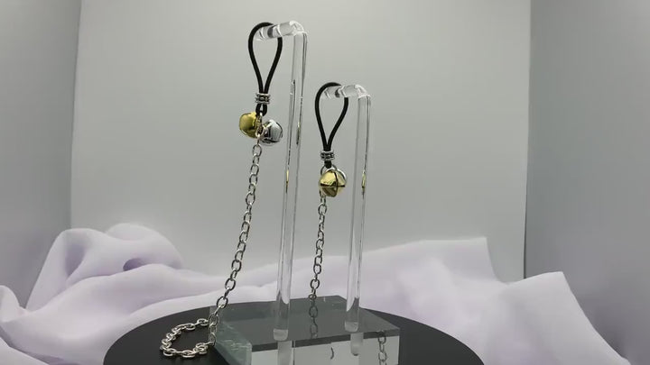 Chained Silver + Gold Christmas Bells Nipple Nooses