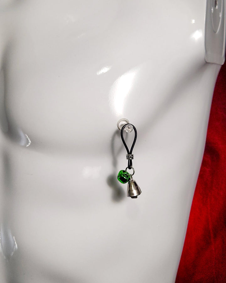 Ring and Jingle Holiday Bells Nipple Nooses - Adjustable Loop / Non Piercing Nipple Ring Jewelry - Gear For The Bold