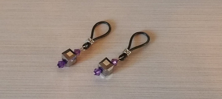 Royal Purple Cubist Nipple Nooses - Adjustable Loop / Non Piercing Nipple Ring Jewelry - Gear For The Bold