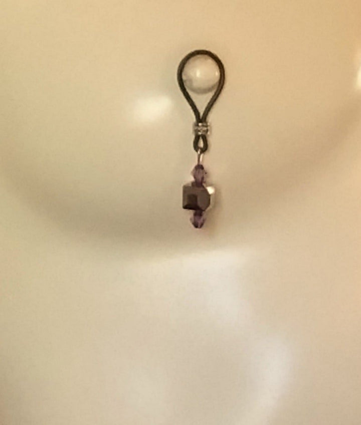 Royal Purple Cubist Nipple Nooses - Adjustable Loop / Non Piercing Nipple Ring Jewelry - Gear For The Bold