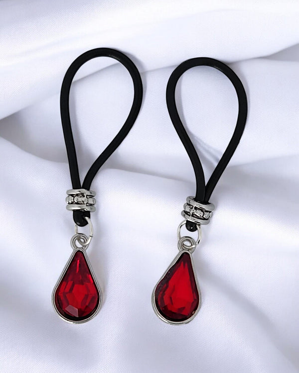 Royal Ruby Tear Drop Nipple Nooses | Gear For The Bold