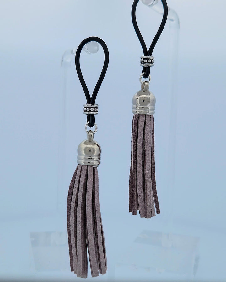 Silver Leather Flogger Tassel | Gear For The Bold