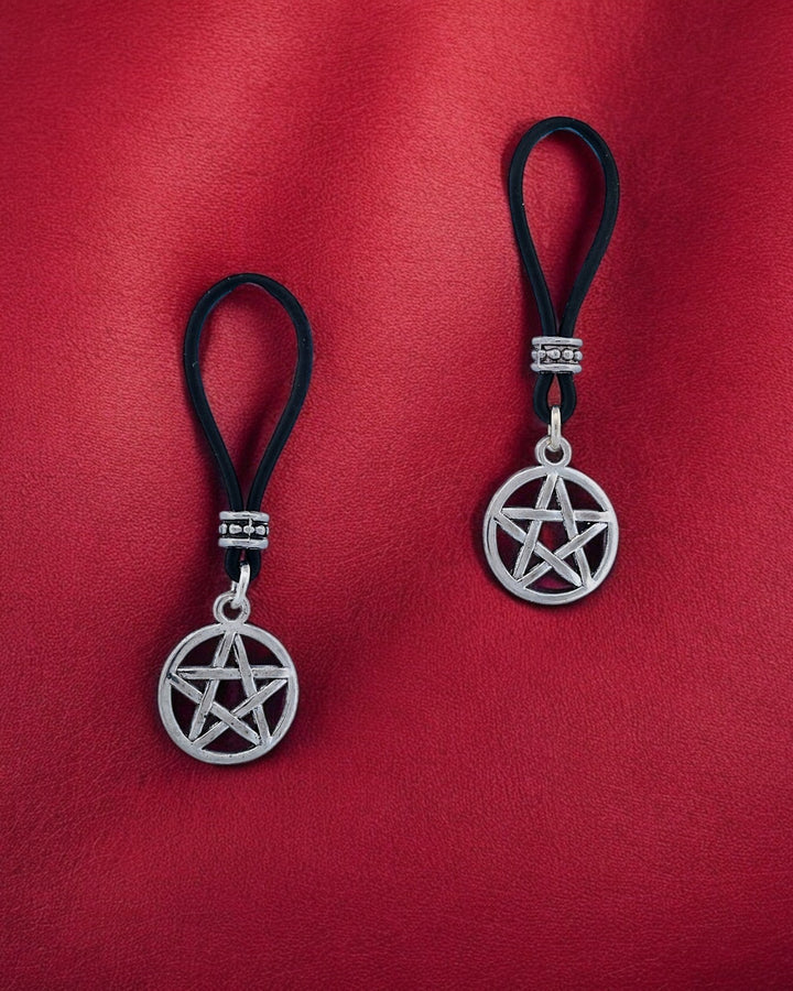 Silver Pentagram Nipple Nooses | Gear For The Bold