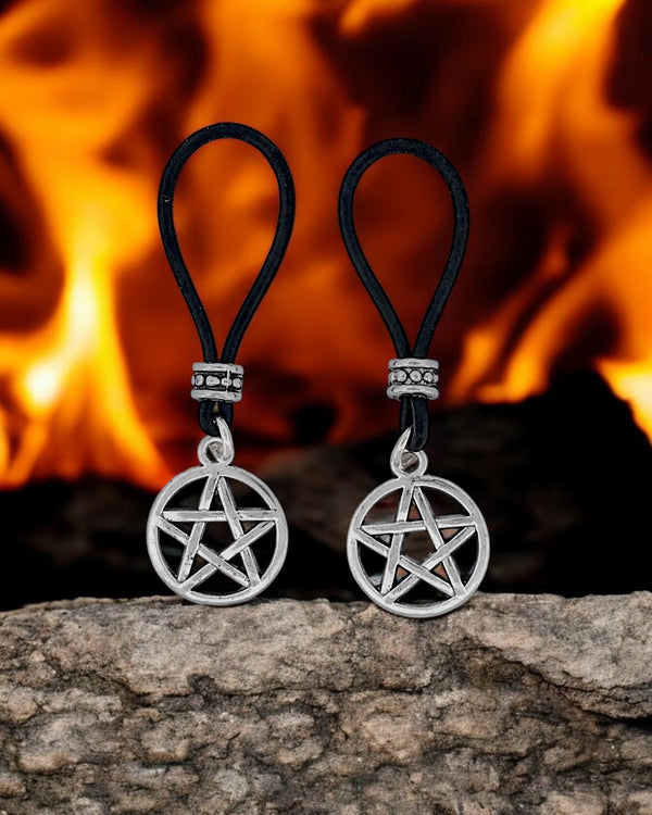 Silver Pentagram Nipple Nooses | Gear For The Bold