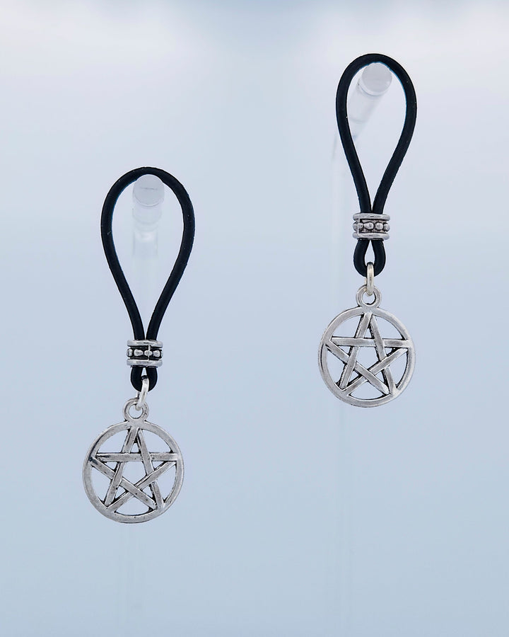 Silver Pentagram Nipple Nooses | Gear For The Bold