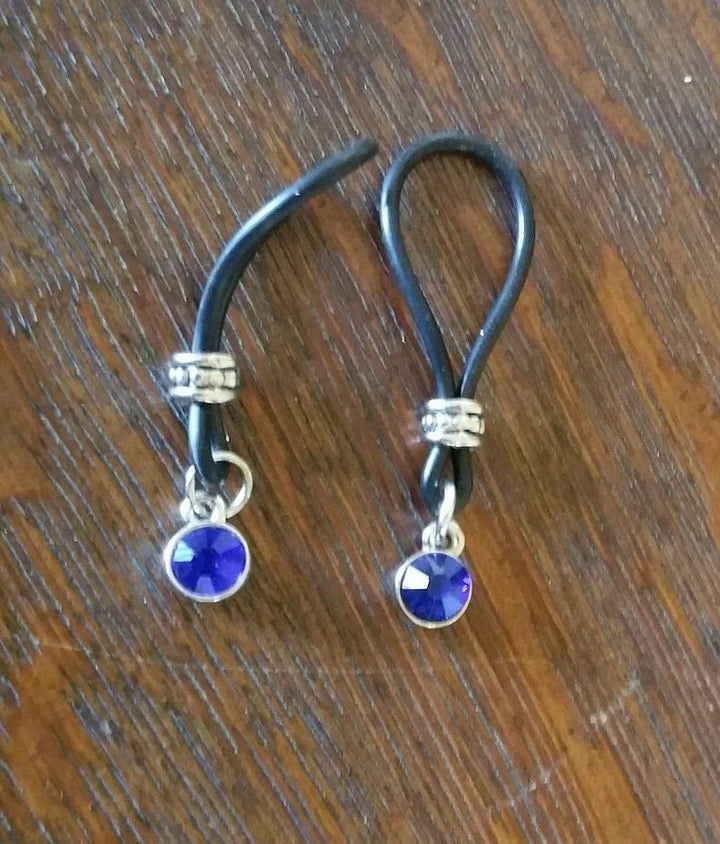 Sparkling Blue Nipple Nooses - Adjustable Loop / Non Piercing Nipple Ring Jewelry - Gear For The Bold