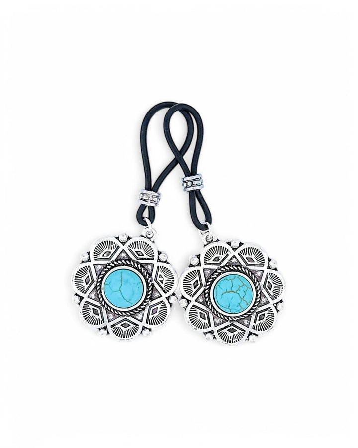 Turquoise Western Cowgirl Silver Flower | Gear For The Bold